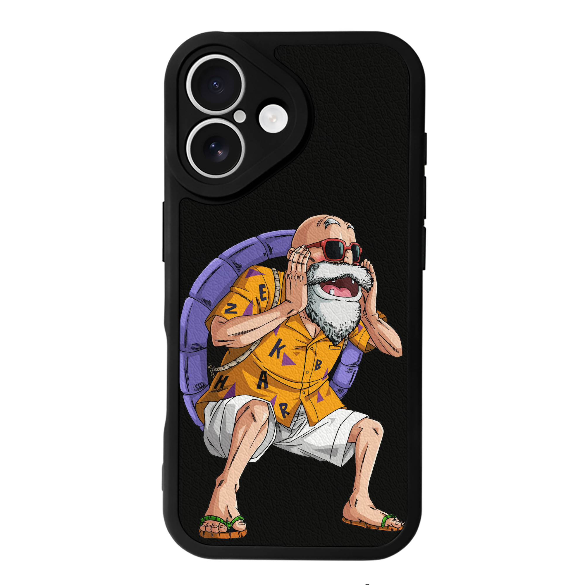 （画像用） ドラゴンボール 亀仙人（かめせんにん） DRAGON BALL Master Roshi Kame Sennin 【iPhone 16シリーズ対応】シリコンスマホケース（レザー調） 材質：シリコン